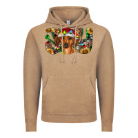 Vintage Coffee dachshund christmas joy Vintage Hoodie - RanaPortraitStore