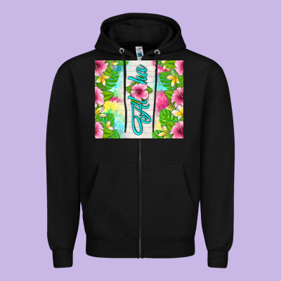 Aloha Summer Zipper Hoodie Designed By Tumblerdesignbyshophia
