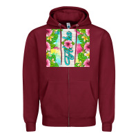 Burgundy aloha summer Zipper Hoodie - TumblerDesignByShophia