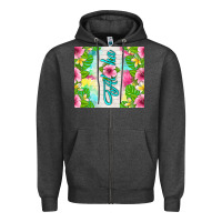 Charcoal Heather aloha summer Zipper Hoodie - TumblerDesignByShophia