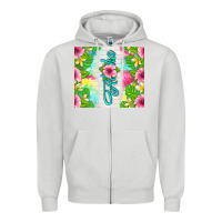 Dove Grey aloha summer Zipper Hoodie - TumblerDesignByShophia