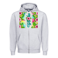 Heather Grey aloha summer Zipper Hoodie - TumblerDesignByShophia