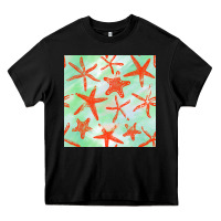 Black starfish seamless pattern Heavy Core Tee - BundleAndBundleShop