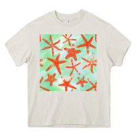 Cream starfish seamless pattern Heavy Core Tee - BundleAndBundleShop