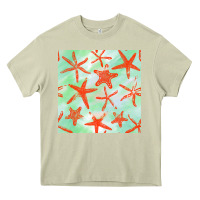 Mossy starfish seamless pattern Heavy Core Tee - BundleAndBundleShop