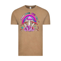 Vintage Coffee grow your own way crystal and mushroom Vintage Tee - MaliasSmallBusiness
