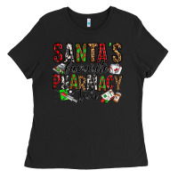 Black santa's favorite pharmacy tech Ladies Tee - Jasminsmagicworld