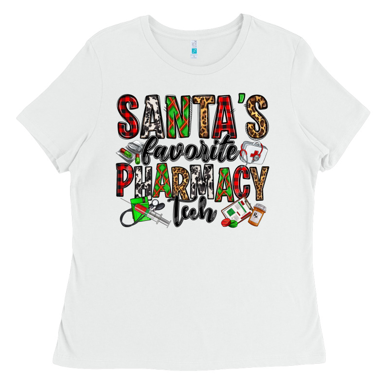 Santa's Favorite Pharmacy Tech Ladies Tee by Jasminsmagicworld | Teevron