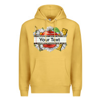 Antique Gold floral teacher custom name Premium Hoodie - CowGirlArtShop