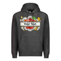 Charcoal Heather floral teacher custom name Premium Hoodie - CowGirlArtShop