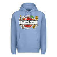 Colony Blue floral teacher custom name Premium Hoodie - CowGirlArtShop