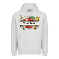 Dove Grey floral teacher custom name Premium Hoodie - CowGirlArtShop