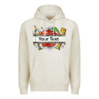 Oatmeal Heather floral teacher custom name Premium Hoodie - CowGirlArtShop