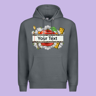 Floral Teacher Custom Name Premium Hoodie Designed By Cowgirlartshop