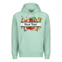 Seafoam floral teacher custom name Premium Hoodie - CowGirlArtShop