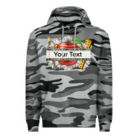 Slate Camo floral teacher custom name Premium Hoodie - CowGirlArtShop