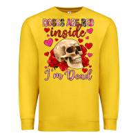 Lemon roses are red inside i m dead Premium Sweatshirt - OliviaCreatesArt