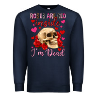 Navy roses are red inside i m dead Premium Sweatshirt - OliviaCreatesArt