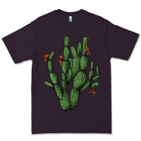 Plum cactus with flowers Premium Tee - AdoDesignShop