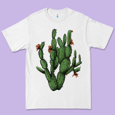 Cactus With Flowers Premium Tee Designed By Adodesignshop