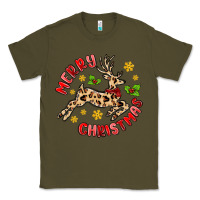 Army Green merry christmas deer Classic Tee - MaliasSmallBusiness