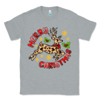 Heather Grey merry christmas deer Classic Tee - MaliasSmallBusiness