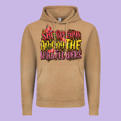 She Belongs Among The Wildflowers Vintage Hoodie Designed By Nancycooperartshop