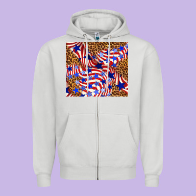 4th Of July Patriotic Usa Zipper Hoodie Designed By Tumblerdesignbyshophia