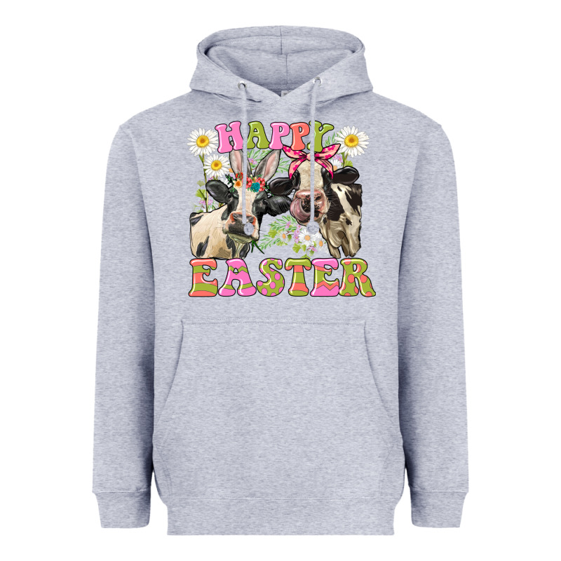 Happy Easter Heifers Easter Day Heavyweight Hoodie by CowGirlArtShop | Teevron