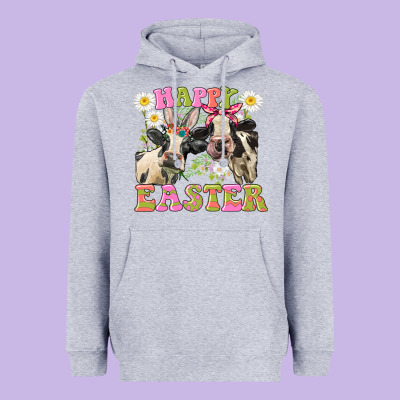 Happy Easter Heifers Easter Day Heavyweight Hoodie Designed By Cowgirlartshop
