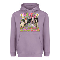 Lavender Happy Easter Heifers Easter Day Heavyweight Hoodie - CowGirlArtShop