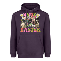 Plum Happy Easter Heifers Easter Day Heavyweight Hoodie - CowGirlArtShop