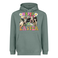 Sage Happy Easter Heifers Easter Day Heavyweight Hoodie - CowGirlArtShop