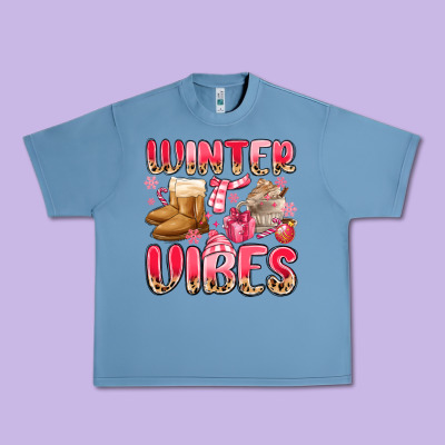 Pink Winter Vibes Urban Heavy Tee Designed By Maliassmallbusiness