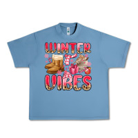 Pebble Blue pink winter vibes Urban Heavy Tee - MaliasSmallBusiness