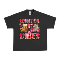 Pigment Black pink winter vibes Urban Heavy Tee - MaliasSmallBusiness