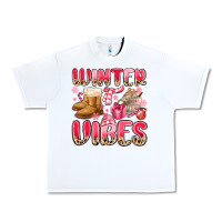 White pink winter vibes Urban Heavy Tee - MaliasSmallBusiness