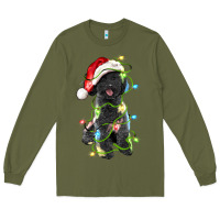 Army Green christmas black poodles dog Long Sleeve Tee - LillyAllenDesigns