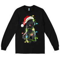 Black christmas black poodles dog Long Sleeve Tee - LillyAllenDesigns