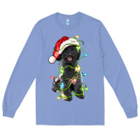 Colony Blue christmas black poodles dog Long Sleeve Tee - LillyAllenDesigns
