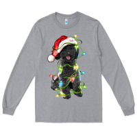 Heather Grey christmas black poodles dog Long Sleeve Tee - LillyAllenDesigns