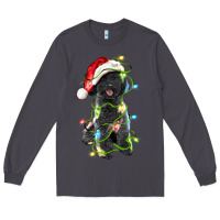 Smoke christmas black poodles dog Long Sleeve Tee - LillyAllenDesigns