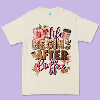 Life Begins After Coffee Premium Tee Designed By Jahusdesignshop