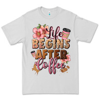 Dove Grey life begins after coffee Premium Tee - JahusDesignShop
