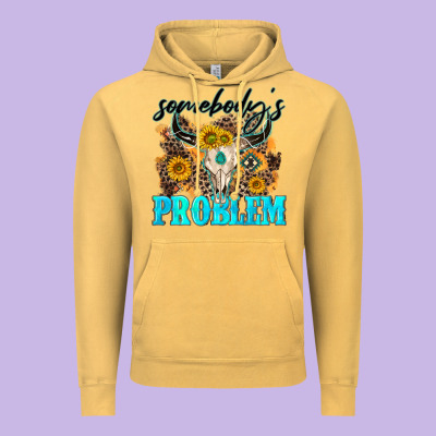 Somebodys Problem Vintage Hoodie Designed By Nancycooperartshop
