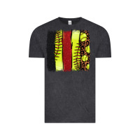 Vintage Black softball brushstroke Vintage Tee - NancyCooperArtShop