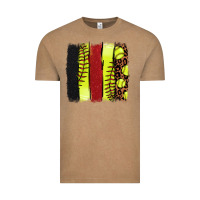 Vintage Coffee softball brushstroke Vintage Tee - NancyCooperArtShop