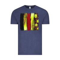Vintage Denim softball brushstroke Vintage Tee - NancyCooperArtShop