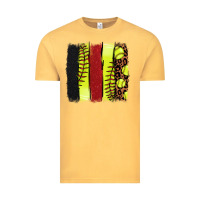Vintage Mustard softball brushstroke Vintage Tee - NancyCooperArtShop