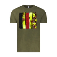Vintage Olive softball brushstroke Vintage Tee - NancyCooperArtShop